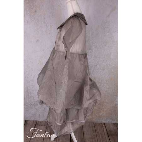 Les Ours Robe Yanaelle perle organza de coton