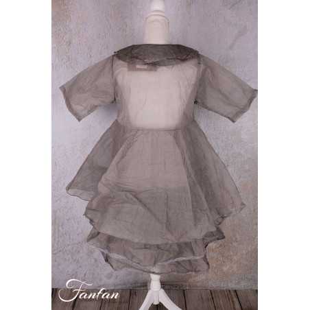 Les Ours Robe Yanaelle perle organza de coton