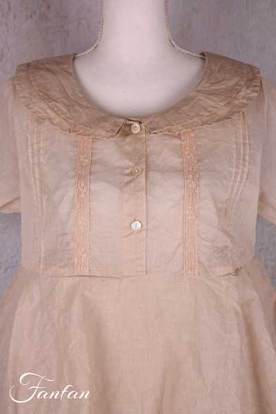 Les Ours Robe Yanaelle Blush organza de coton