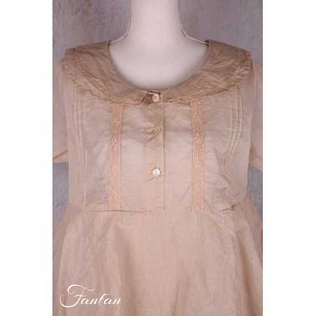 Les Ours Robe Yanaelle Blush organza de coton