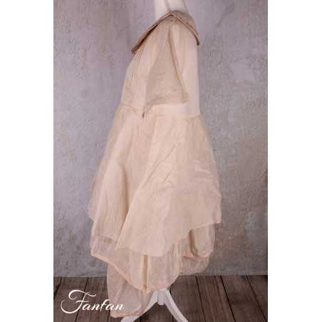 Les Ours Robe Yanaelle Blush organza de coton