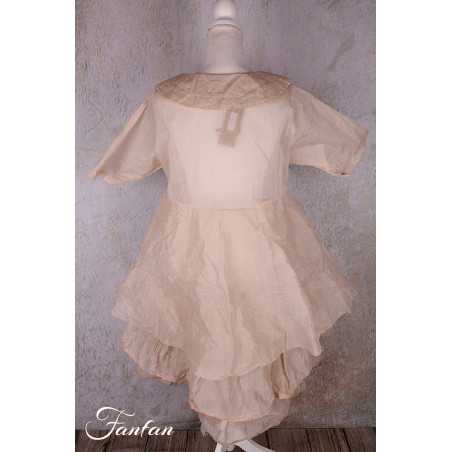 Les Ours Robe Yanaelle Blush organza de coton