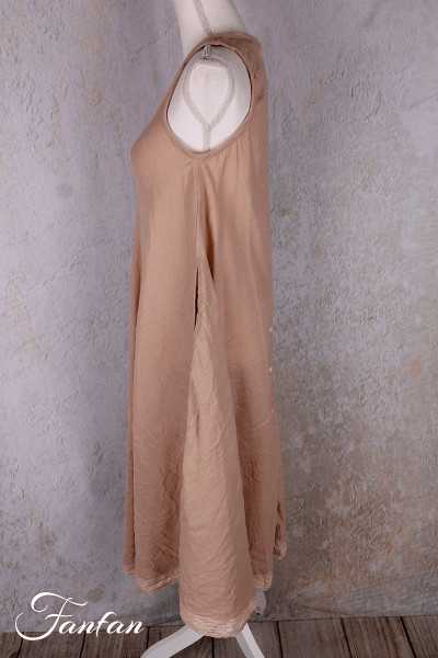 Les Ours Robe Calanga Blush coton et lin