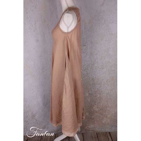 Les Ours Robe Calanga Blush coton et lin