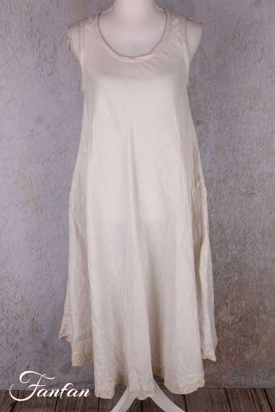 Les Ours Robe Calanga écru coton et lin