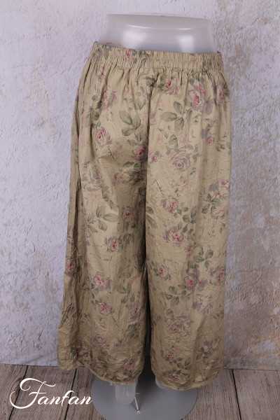 Les Ours Pantalon Gus Fleurs verveine Popeline