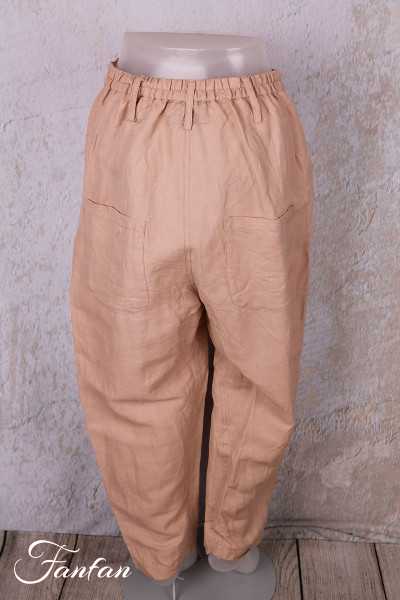 Les Ours Pantalon Gaston Blush en coton et lin