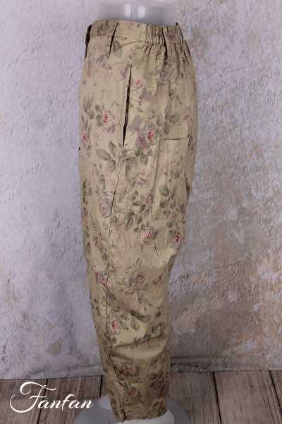 Les Ours Pantalon Gaston Fleurs verveine Popeline
