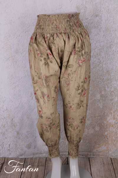 Les Ours Pantalon Fanfan Fleurs verveine voile de coton
