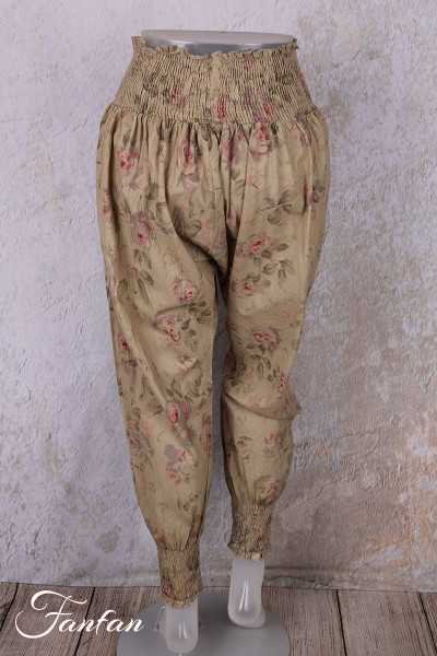 Les Ours Pantalon Fanfan Fleurs verveine voile de coton