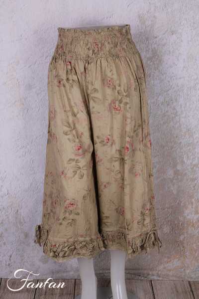Les Ours Pantalon Robert Fleurs verveine voile de coton