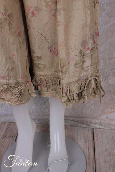 Les Ours Pantalon Robert Fleurs verveine voile de coton