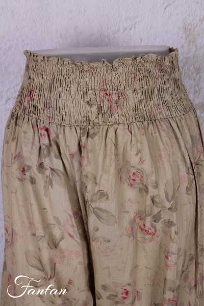 Les Ours Pantalon Robert Fleurs verveine voile de coton