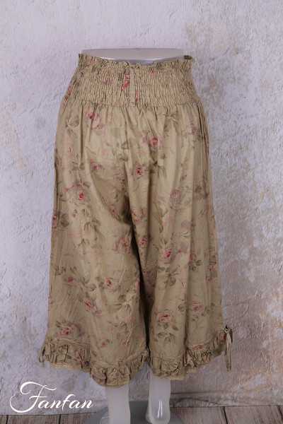 Les Ours Pantalon Robert Fleurs verveine voile de coton