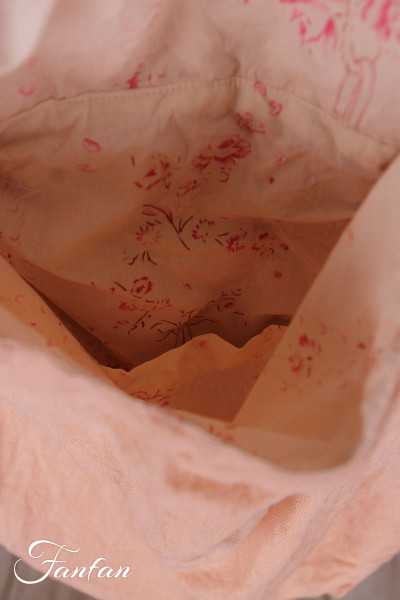 Les Ours Sac Blush en coton