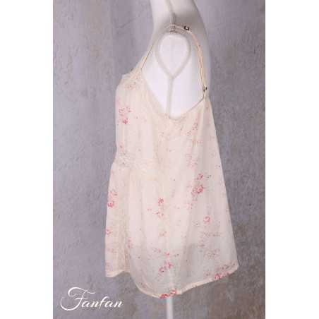 Les Ours Top Laura Liberty bouquet voile de coton