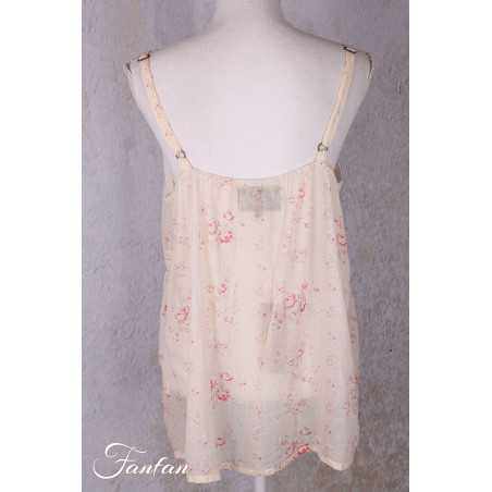 Les Ours Top Laura Liberty bouquet voile de coton