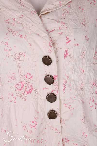 Les Ours Veste courte Agave Liberty bouquet en popeline