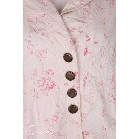 Les Ours Veste courte Agave Liberty bouquet en popeline