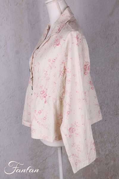 Les Ours Veste courte Agave Liberty bouquet en popeline