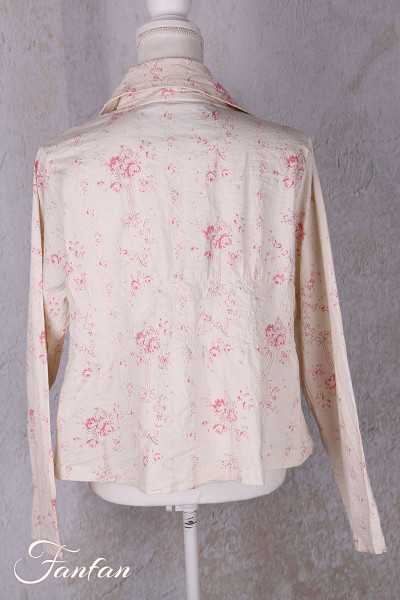 Les Ours Veste courte Agave Liberty bouquet en popeline