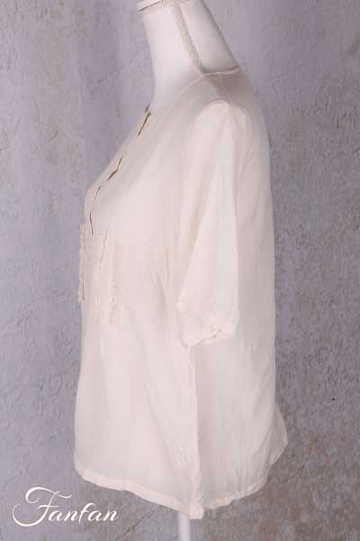 Ewa i walla Blouse Gun 44186 Oat Sushi voile