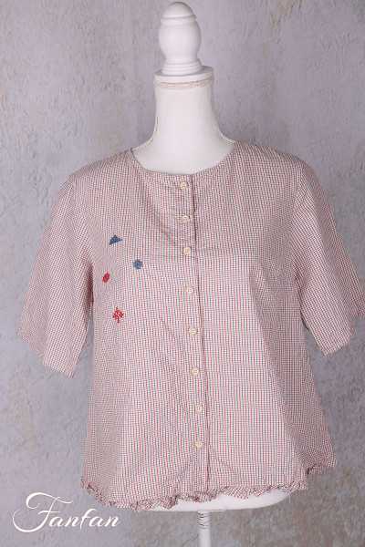 Ewa i walla Blouse Rachelle 44198 Original checked cotton