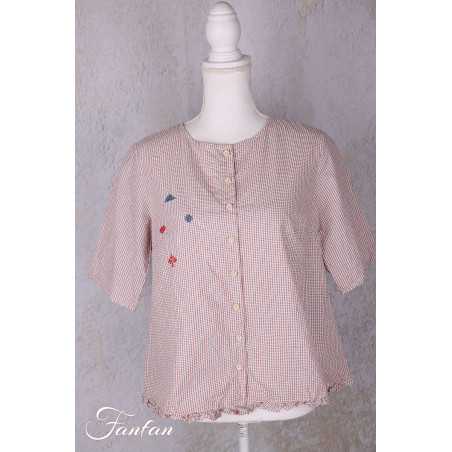 Ewa i walla Blouse Rachelle 44198 Original checked cotton