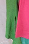 Alembika Veste RJ374T Tropical lin vert et fuchsia