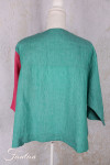 Alembika Veste RJ374T Tropical lin vert et fuchsia