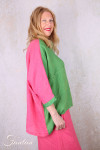 Alembika Top RT357T Tropical lin vert et fuchsia