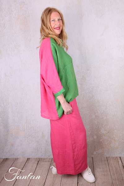 Alembika Top RT357T Tropical lin vert et fuchsia