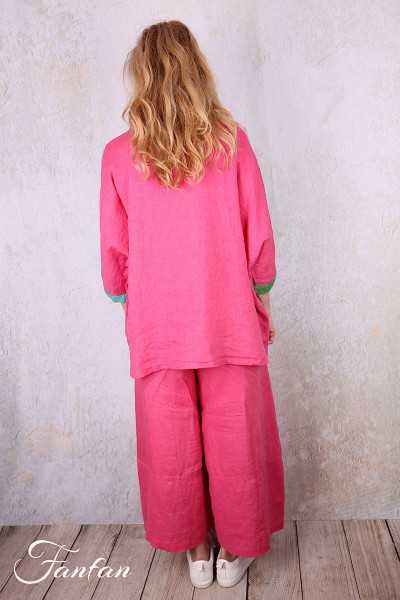 Alembika Top RT357T Tropical lin vert et fuchsia