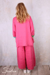 Alembika Top RT357T Tropical lin vert et fuchsia