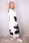 Grizas Veste 71390-L532-151-17 en lin blanc et noir