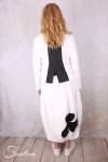 Grizas Veste 71390-L532-151-17 en lin blanc et noir