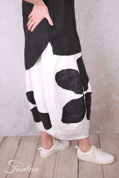 Grizas Jupe 4482-L532-151-17 blanc et noir