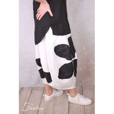 Grizas Jupe 4482-L532-151-17 blanc et noir