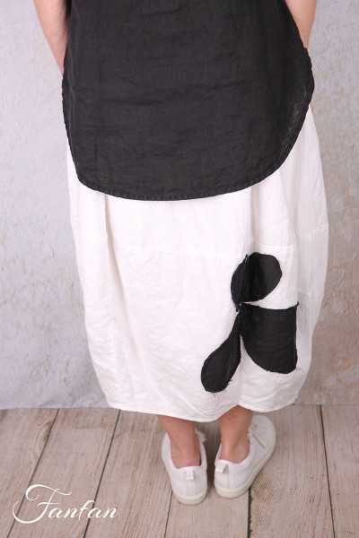 Grizas Jupe 4482-L532-151-17 blanc et noir