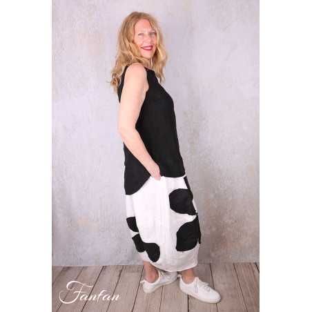 Grizas Jupe 4482-L532-151-17 blanc et noir