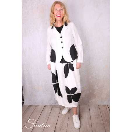 Grizas Jupe 4482-L532-151-17 blanc et noir