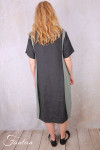 Grizas Robe 91830-L532-17 en lin noir et vert