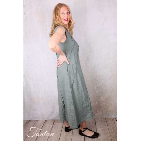 Grizas Robe 91875-L400 en lin vert