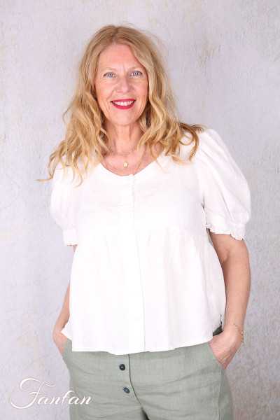 Grizas Blouse 52735-L-532 en lin blanc