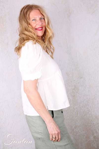 Grizas Blouse 52735-L-532 en lin blanc