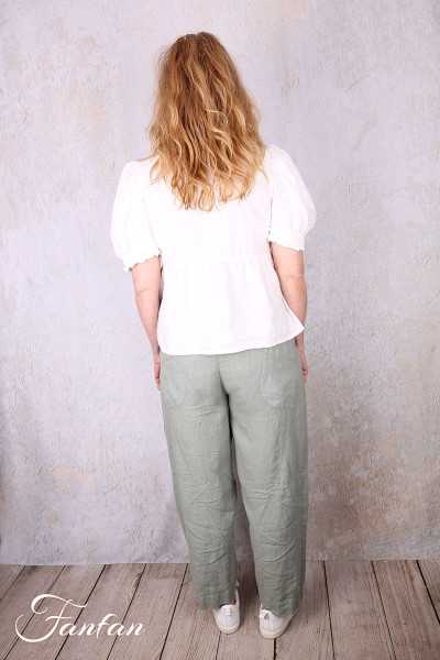 Grizas Blouse 52735-L-532 en lin blanc