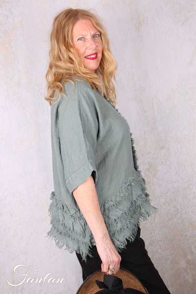 Grizas Blouse 52762-L6 en lin vert