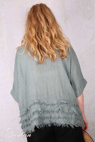Grizas Blouse 52762-L6 en lin vert