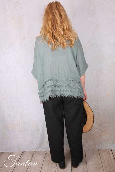 Grizas Blouse 52762-L6 en lin vert