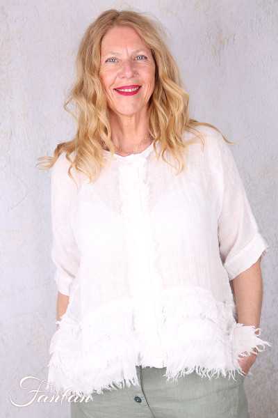 Grizas Blouse 52762-L6 en lin blanc